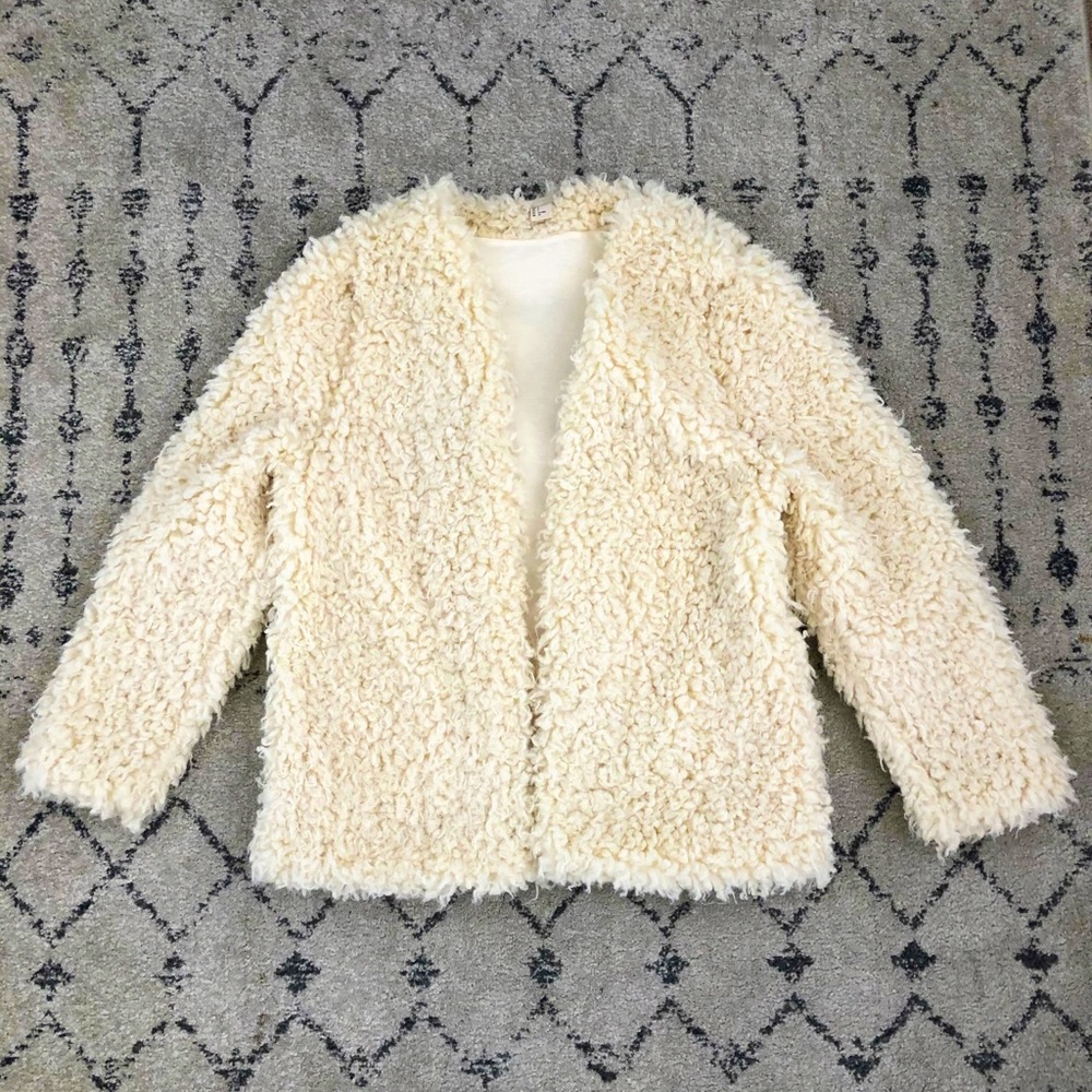 H&M White Furry Jacket